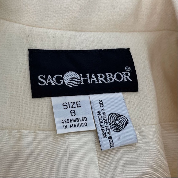 🍁 New Vintage Sag Harbor Wool Blazer Lined Jacket Coat New Old Stock sz 8 - Picture 6 of 9